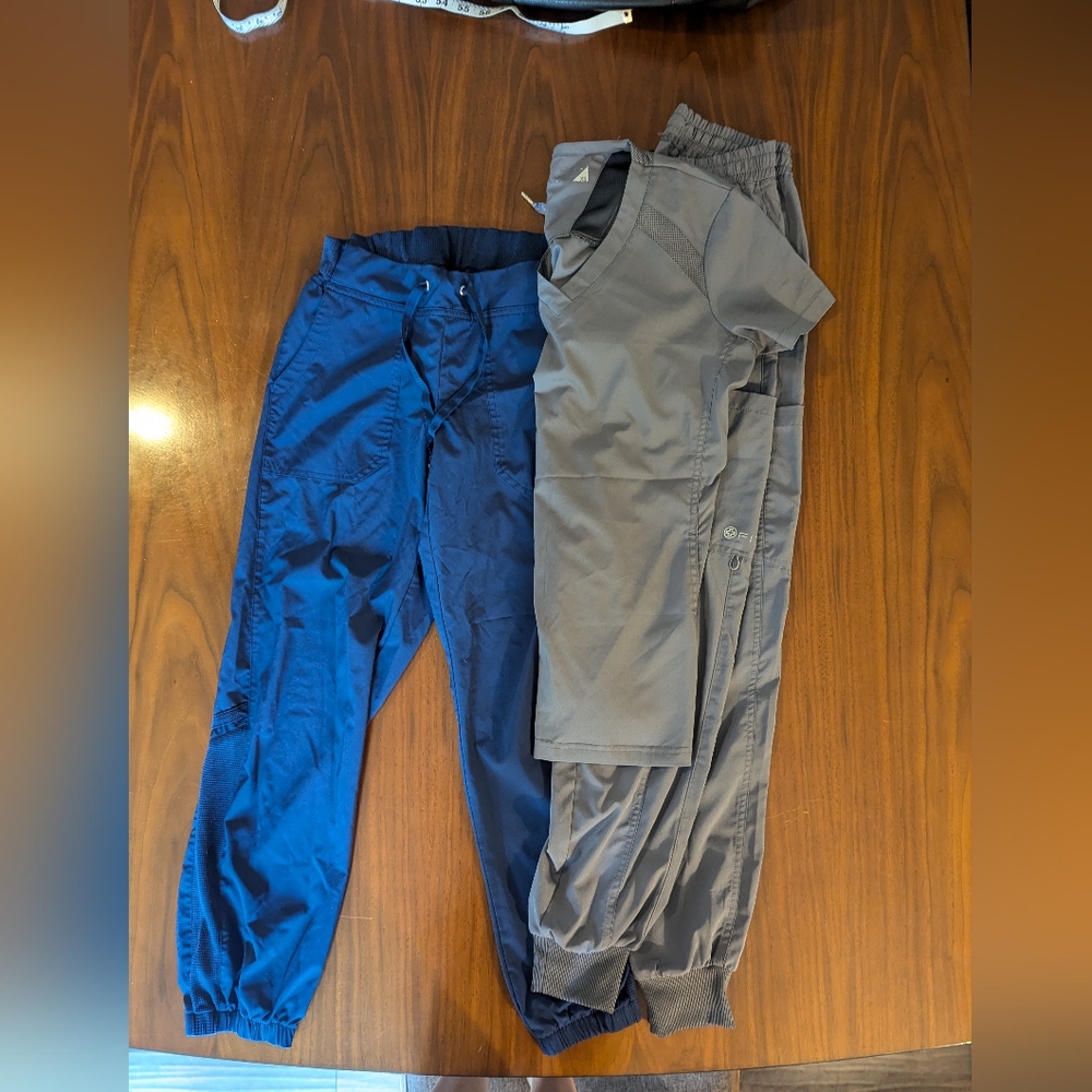 White Cross Fit Scrub Set